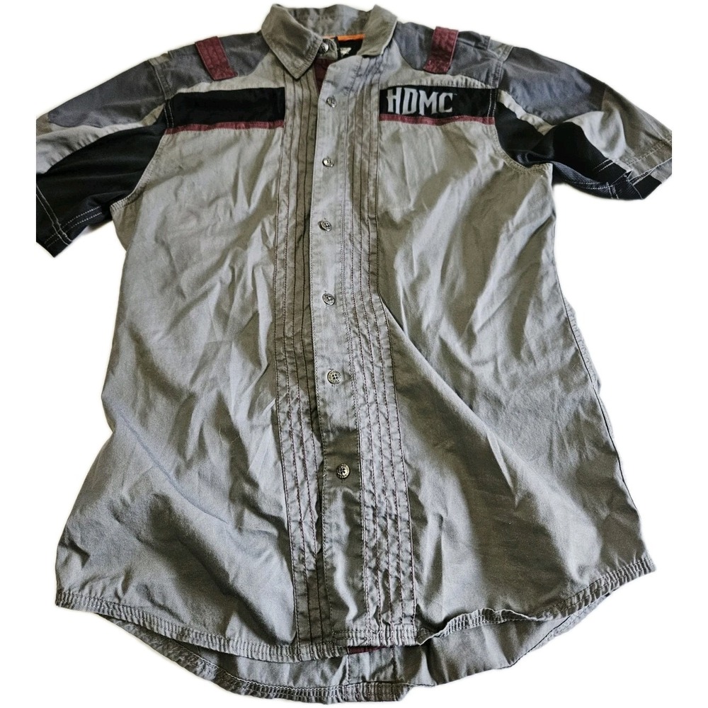 Harley Davidson Mechanics Biker Motorcycle Riding Shirt‎ Genuine HD Logo Mens M